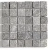 Pegane Mosaïque Pour Douche|Mosaïque Pour Salle De Bains<Carrelage de mosaïque/Plaque mosaïque mur et sol en marbre naturel, coloris gris mat - 30 x 30 cm