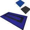 MonsterShop Carrelage de Sol Ventilé Pour Garage Avec Bordure (90 x Bleu & 30 Noir)- Dalle Pvc Garage