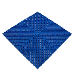MonsterShop Carrelage de Sol Ventilé Pour Garage x120 Avec Bordure (Bleu)- Dalle Pvc Garage