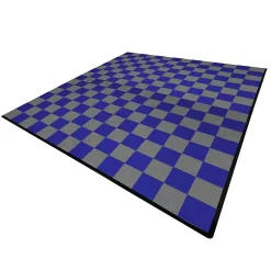 MonsterShop Dalle Pvc Garage<Carrelage de Sol Ventilé Pour Garage Avec Bordure (120 x Gris & 120 Bleu)