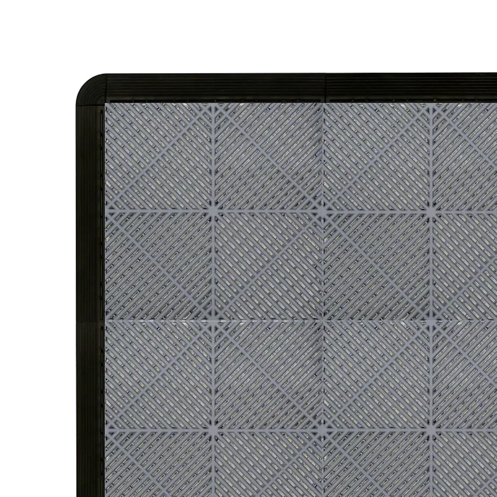 MonsterShop Carrelage de Sol Ventilé Pour Garage x120 Avec Bordure (Gris)- Dalle Pvc Garage