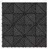 MonsterShop Dalle Pvc Garage<Carrelage de Sol Ventilé Pour Garage x225 Avec Bordure (Noir)