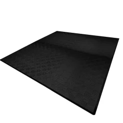 MonsterShop Dalle Pvc Garage<Carrelage de Sol Ventilé Pour Garage x225 Avec Bordure (Noir)