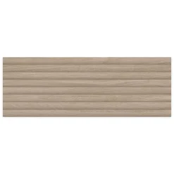 Ro'Ma Carrelage Carrelage Mural Uni|Carrelage Mural Pour Pièce À Vivre<Carrelage effet Bois 3D Chêne Brun Curve 100x33,3x0,98 cm Valoren - Mur intérieur -