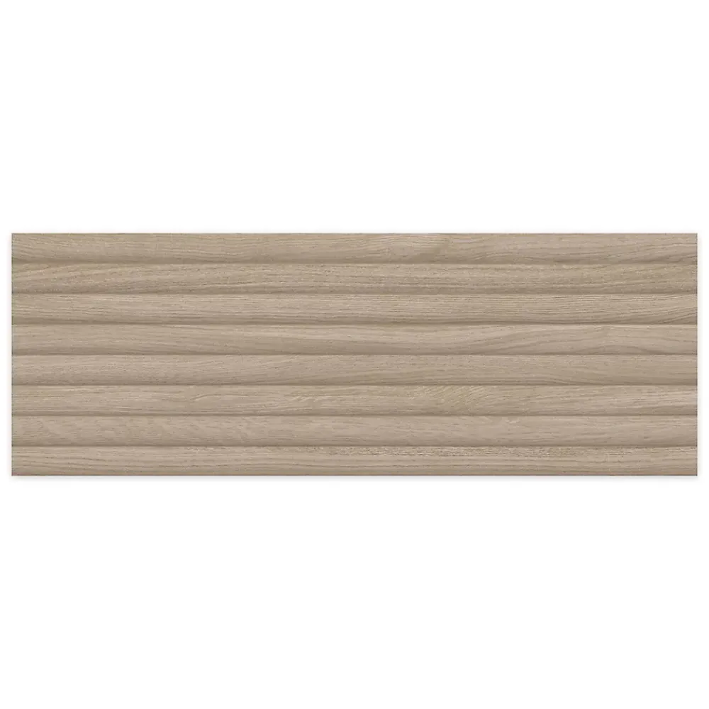 Ro'Ma Carrelage Carrelage Mural Uni|Carrelage Mural Pour Pièce À Vivre<Carrelage effet Bois 3D Chêne Brun Curve 100x33,3x0,98 cm Valoren - Mur intérieur -