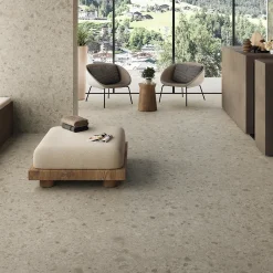 Ro'Ma Carrelage Carrelage effet Béton Beige Terre 278x120x0,6 cm Mat Vetrano - Mur intérieur (vendu par carton de 3,336 m²) -- Carrelage Mural Effet Béton