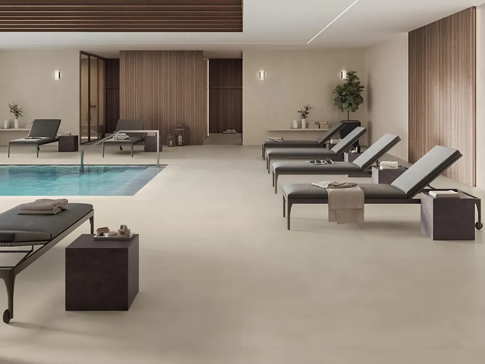 Ro'Ma Carrelage Carrelage Mural Effet Béton<Carrelage effet Béton Beige Crème 278x120x0,6 cm Mat Montera - Mur intérieur (vendu par carton de 3,336 m²) -