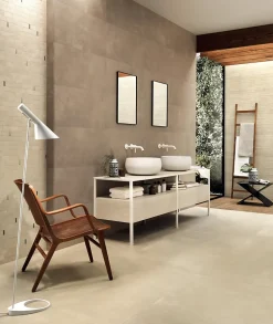 Ro'Ma Carrelage Carrelage Mural Effet Béton<Carrelage effet Béton Beige Terre 80x40x0,85 cm Mat Vetrano - Mur intérieur (vendu par carton de 1,28 m²) -