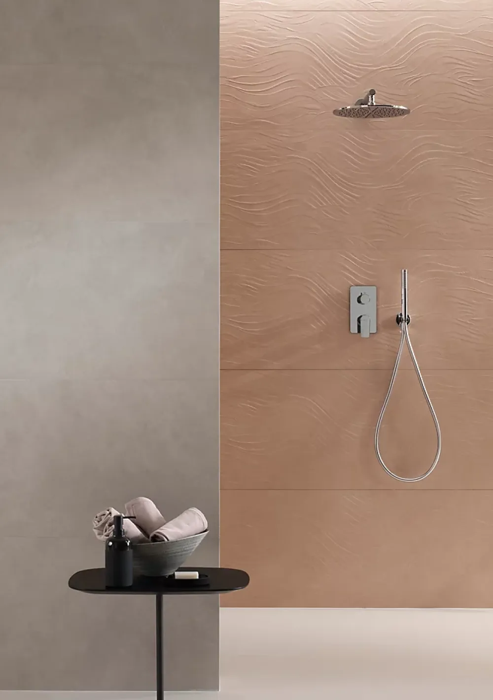 Ro'Ma Carrelage Carrelage Mural Effet Béton<Carrelage effet Béton 3D Beige Rosé Ocean 120x50x0,85 cm Mat Talvoro - Mur intérieur (vendu par carton de 1,8 m²) - RO'MA CARRELAG
