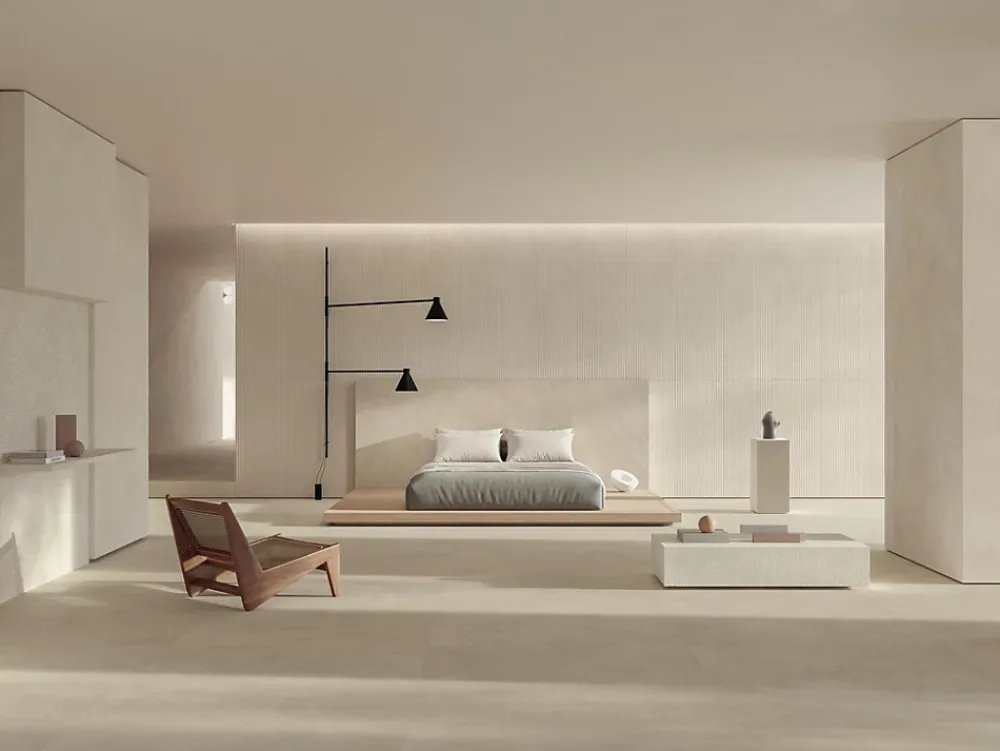 Ro'Ma Carrelage Carrelage Mural Effet Béton<Carrelage effet Béton 3D Beige Coquille Lines 120x50x1 cm Mat Stavira - Mur intérieur (vendu par carton de 1,8 m²) - RO'MA CARRELA