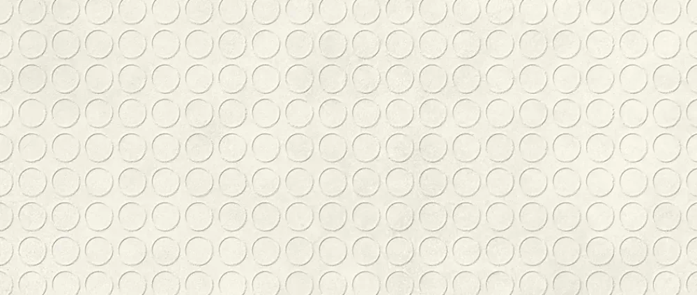 Ro'Ma Carrelage Carrelage effet Béton 3D Blanc Sable Circles 120x50x1 cm Mat Stavira - Mur intérieur (vendu par carton de 1,8 m²) - RO'MA CARRELAG- Carrelage Mural Effet Béton