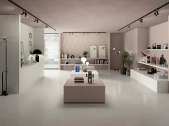 Ro'Ma Carrelage Carrelage effet Béton 3D Taupe Rosé Linea Mix 50x40x0,85 cm Mat Cortivo - Mur intérieur (vendu par carton de 1,2 m²) - RO'MA CARRE- Carrelage Mural Effet Béton