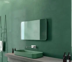 Ro'Ma Carrelage Carrelage Mural Uni<Carrelage effet Enduit Vert Pin 120x50x0,85 cm Mat Calviro - Mur intérieur (vendu par carton de 1,8 m²) -