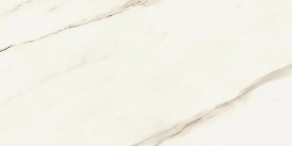 Ro'Ma Carrelage Carrelage effet Marbre Blanc Calacatta Sublime 120x60x0,6 cm Brillant Orsiano - Sol et mur intérieur (vendu par carton de 2,16 m²)- Carrelage Sol Effet Marbre