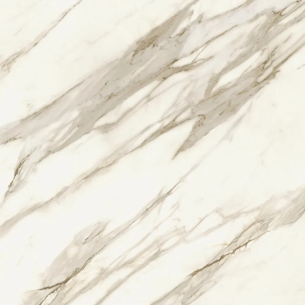 Ro'Ma Carrelage Carrelage effet Marbre Blanc Calacatta Sublime 120x120x0,9 cm Brillant Orsiano - Sol et mur intérieur (vendu par carton de 2,88 m²- Carrelage Sol Effet Marbre