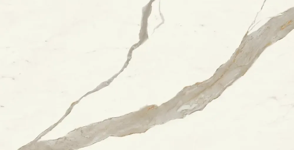 Ro'Ma Carrelage Carrelage effet Marbre Blanc Calacatta Alba 150x75x0,9 cm Brillant Montira - Sol et mur intérieur (vendu par carton de 2,25 m²) -- Carrelage Sol Effet Marbre