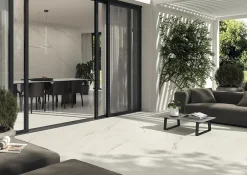 Ro'Ma Carrelage Carrelage effet Marbre Blanc Calacatta Armonia 120x60x0,9 cm Mat Orsiano - Sol et mur intérieur (vendu par carton de 1,44 m²) - RO- Carrelage Sol Effet Marbre