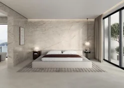 Ro'Ma Carrelage Carrelage effet Marbre Blanc Himalaya 278x120x0,6 cm Silk Sorvella - Mur intérieur (vendu par carton de 3,336 m²) - RO'MA CARRELAG- Carrelage Mural Effet Marbre
