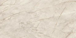 Ro'Ma Carrelage Carrelage effet Marbre Blanc Himalaya 240x120x0,9 cm Brillant Sorvella - Mur intérieur (vendu par carton de 2,88 m²) - RO'MA CARRE- Carrelage Mural Effet Marbre