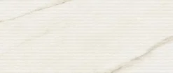 Ro'Ma Carrelage Carrelage effet Marbre 3D Blanc Calacatta Sublime Stripe 120x50x0,85 cm Mat Venerio - Mur intérieur (vendu par carton de 1,8 m²) -- Carrelage Mural Effet Marbre