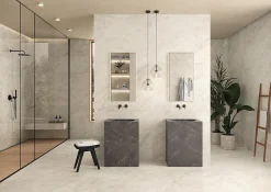 Ro'Ma Carrelage Carrelage Mural Effet Marbre<Carrelage effet Marbre 3D Blanc Impérial Granula 120x50x0,85 cm Mat Sorvella - Mur intérieur (vendu par carton de 1,8 m²) - RO'MA