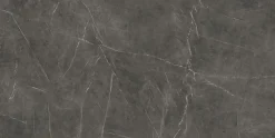 Ro'Ma Carrelage Carrelage effet Marbre Gris Ombre 240x120x0,9 cm Brillant Clarenza - Mur intérieur (vendu par carton de 2,88 m²) -- Carrelage Mural Effet Marbre