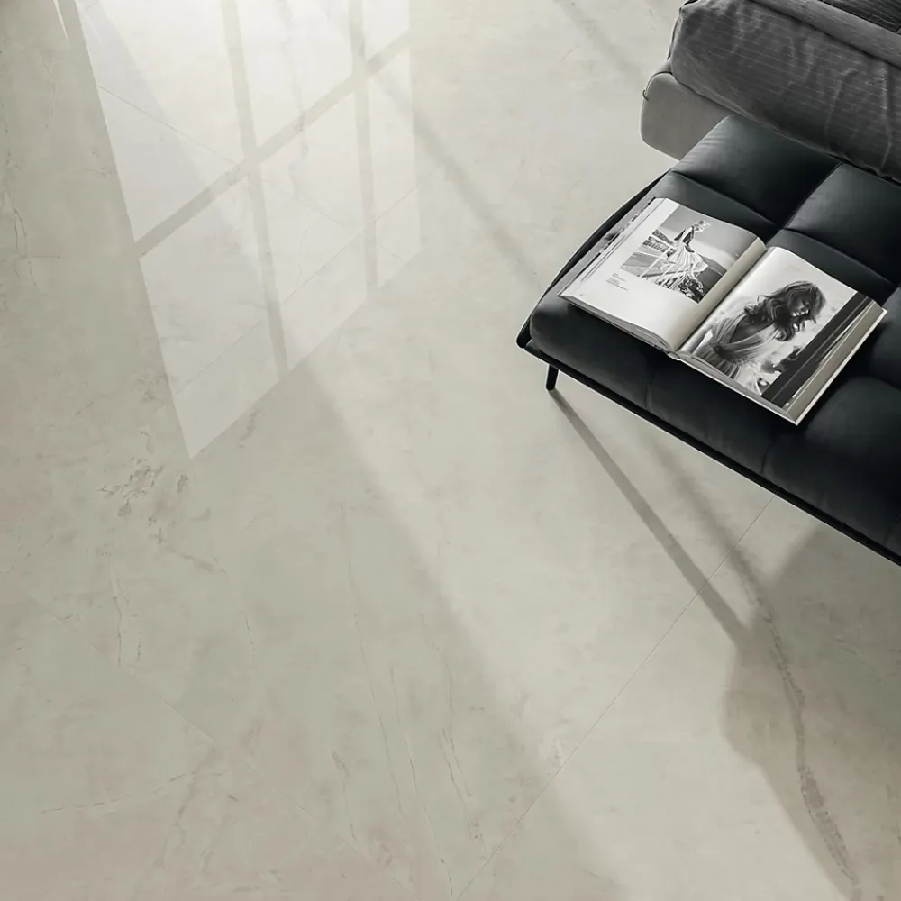 Ro'Ma Carrelage Carrelage Sol Effet Marbre<Carrelage effet Marbre Gris Luna 120x120x0,9 cm Brillant Montira - Sol et mur intérieur (vendu par carton de 2,88 m²) - RO'MA CARR