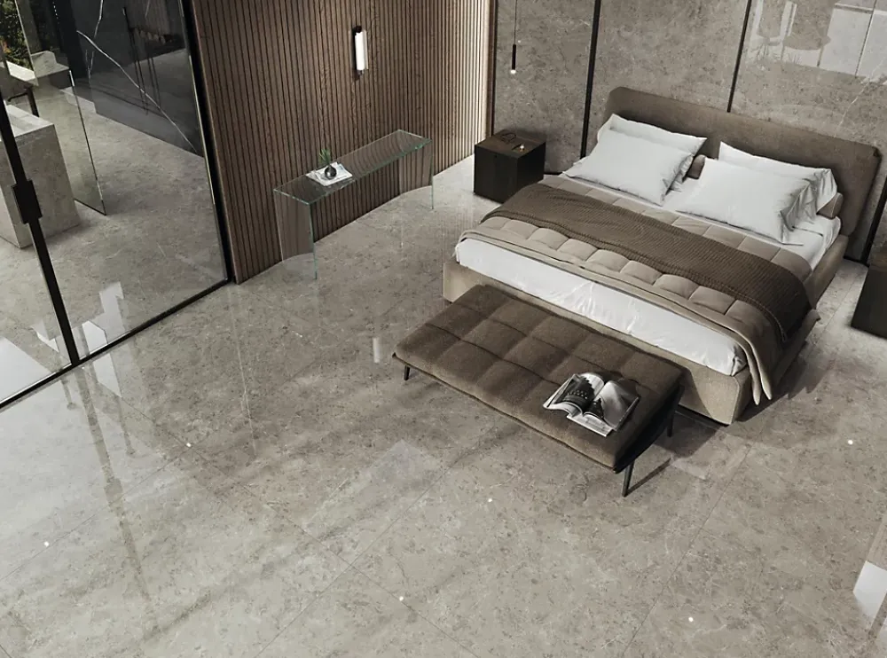 Ro'Ma Carrelage Carrelage Mural Effet Marbre<Carrelage effet Marbre Gris Impérial 240x120x0,9 cm Brillant Orsiano - Mur intérieur (vendu par carton de 2,88 m²) - RO'MA CARRELA