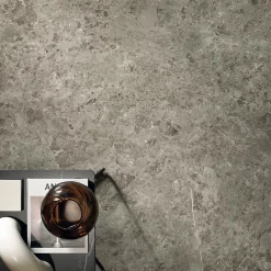 Ro'Ma Carrelage Carrelage effet Marbre Gris Impérial 120x120x0,9 cm Velours Orsiano - Sol et mur intérieur (vendu par carton de 2,88 m²) - RO'MA C- Carrelage Sol Effet Marbre