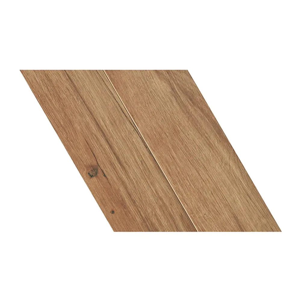 Ro'Ma Carrelage Carrelage effet Parquet Bois Chêne Ambre Chevron Pointe de Hongrie 35x34,5x0,95 cm Mat Tarina - Sol et mur intérieur (vendu par ca- Carrelage Sol Effet Bois