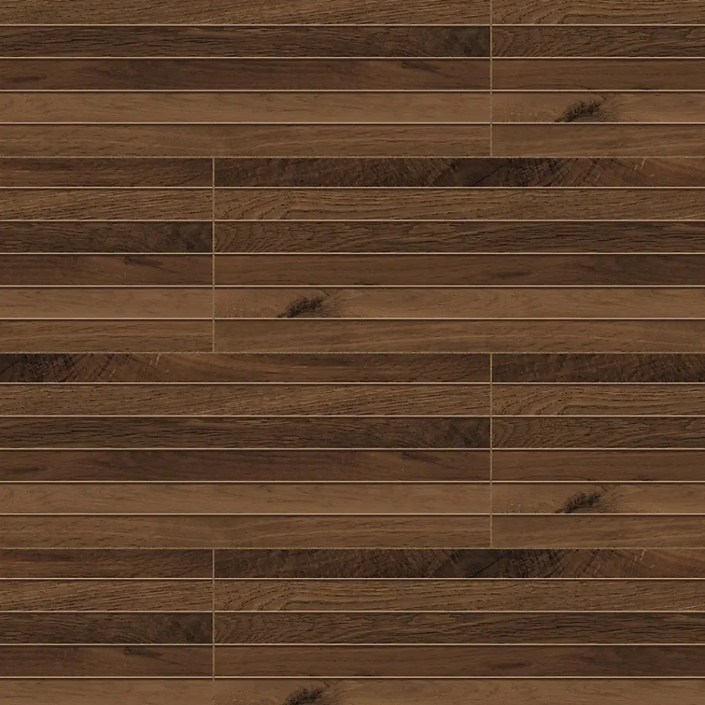 Ro'Ma Carrelage Carrelage effet Parquet Bois Chêne Cuir Stripe 75x18,5x0,9 cm Mat Lorenta - Sol et mur intérieur (vendu par carton de 0,555 m²) -- Carrelage Sol Effet Bois