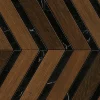 Ro'Ma Carrelage Carrelage effet Parquet Bois Chêne Cuir Chevron Pointe de Hongrie 29,4x28,7x0,95 cm Mat Lorenta - Sol et mur intérieur (vendu par- Carrelage Sol Effet Bois