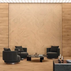 Ro'Ma Carrelage Carrelage effet Parquet Bois Chêne Rovere Grafico 60x60x0,9 cm Mat Cedrano - Sol et mur intérieur (vendu par carton de 1,08 m²) -- Carrelage Sol Effet Bois