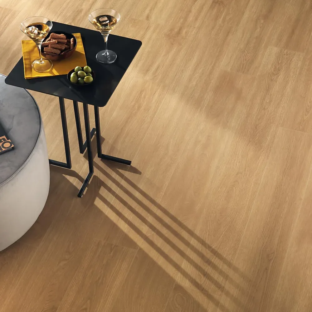 Ro'Ma Carrelage Carrelage effet Parquet Bois Chêne Clair Pure 150x18,5x0,9 cm Mat Forenza - Sol et mur intérieur (vendu par carton de 1,11 m²) - R- Carrelage Sol Effet Bois