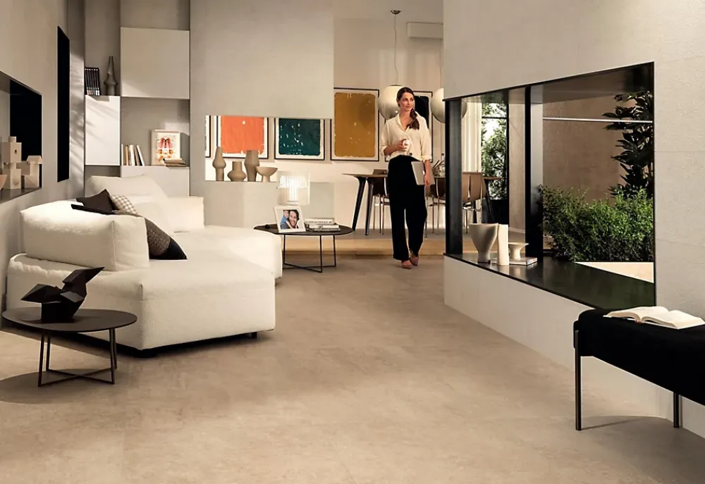 Ro'Ma Carrelage Carrelage effet Pierre Calcaire Beige Clair 80x40x0,85 cm Mat Falnero - Mur intérieur (vendu par carton de 1,28 m²) - RO'MA CARREL- Carrelage Mural Effet Pierre