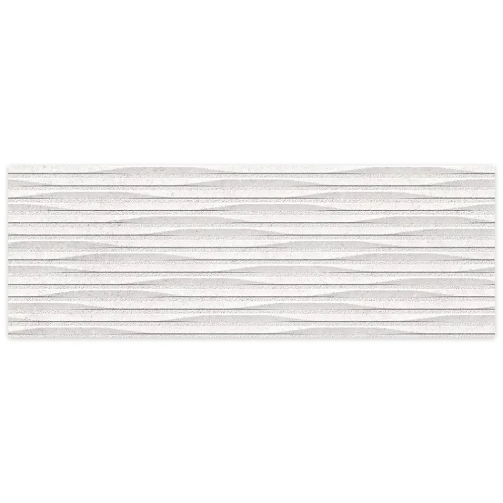 Ro'Ma Carrelage Carrelage effet Pierre 3D Gris Perle Linea 100x33,3x0,98 cm Orvigny - Mur intérieur -- Carrelage Mural Effet Pierre