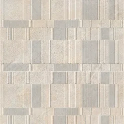 Ro'Ma Carrelage Carrelage effet Pierre 3D Beige Sable Stripe 100x33,3x0,98 cm Serdano - Mur intérieur -- Carrelage Mural Effet Pierre