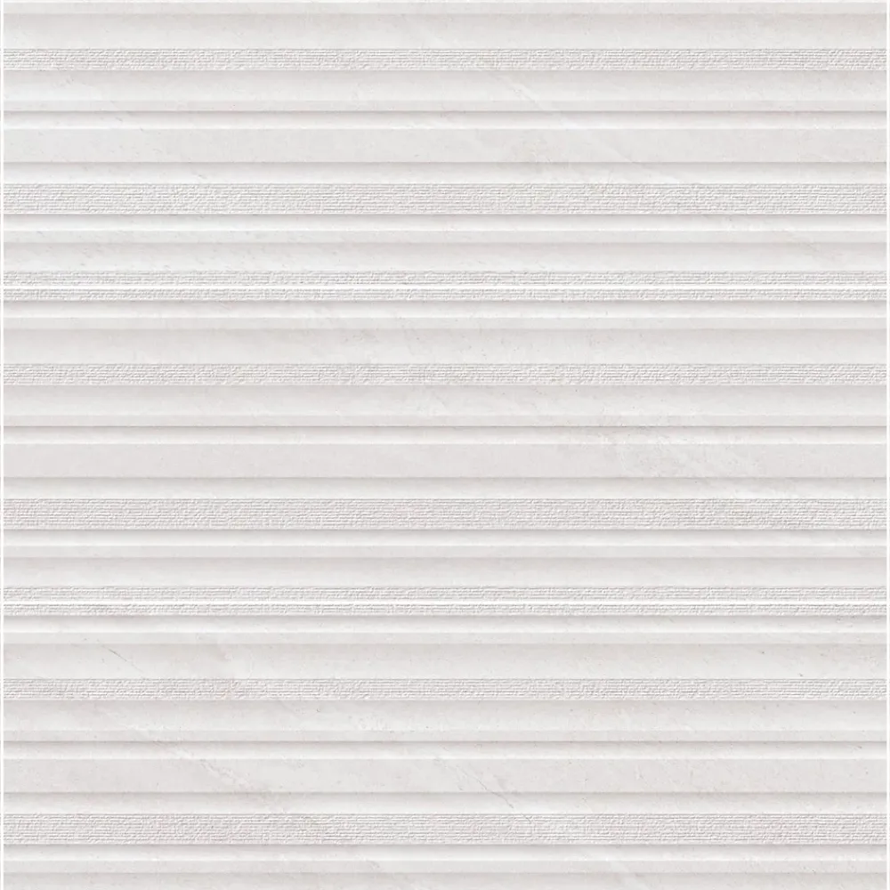 Ro'Ma Carrelage Carrelage effet Pierre 3D Gris Perle Curve 100x33,3x0,98 cm Torvane - Mur intérieur -- Carrelage Mural Effet Pierre