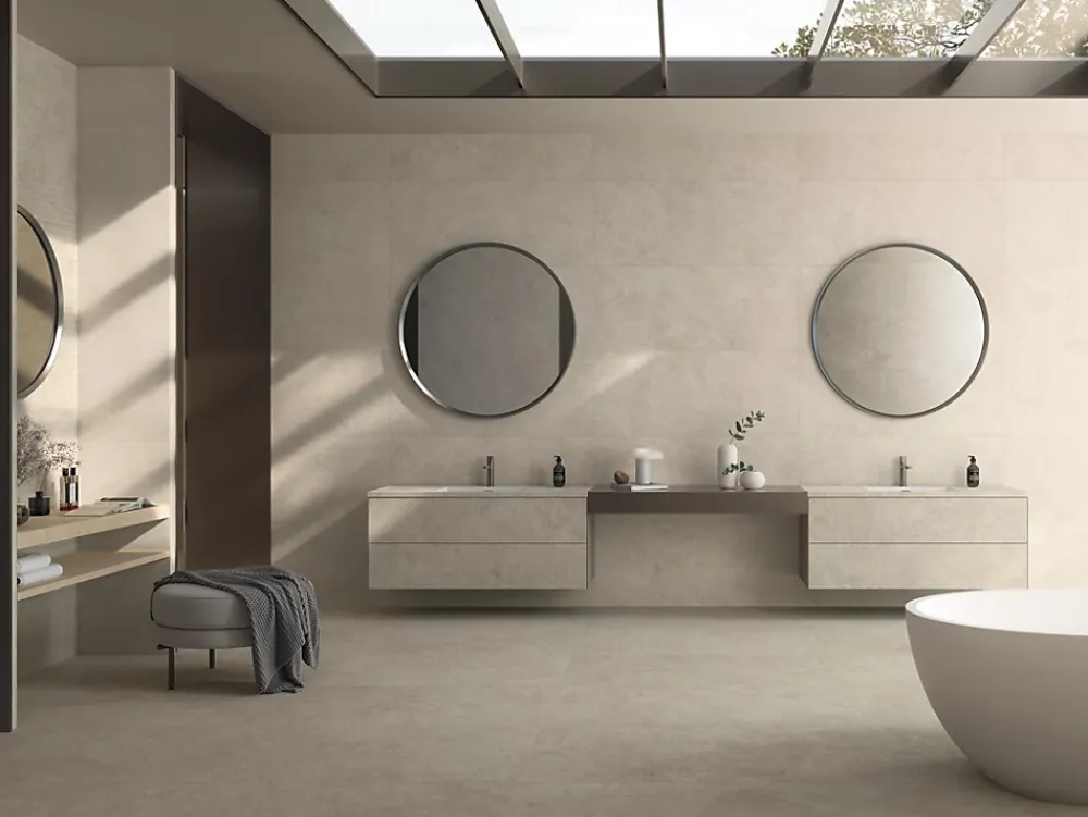 Ro'Ma Carrelage Carrelage effet Pierre 3D Calcaire Gris Brume Granula 120x50x0,85 cm Mat Rocalta - Mur intérieur (vendu par carton de 1,8 m²) - RO- Carrelage Mural Effet Pierre