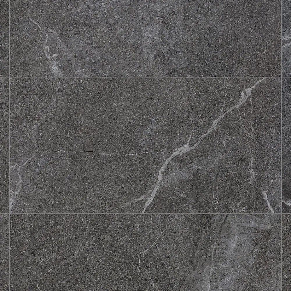 Ro'Ma Carrelage Carrelage effet Pierre Gris Anthracite 120x60x0,9 cm In&Out Luzerio - Sol et mur intérieur et Sol extérieur -- Carrelage Sol Effet Pierre
