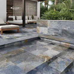 Aelle Carrelage Carrelage effet pierre naturelle de bali 30x60 cm MYK-AS BLUE- Carrelage Sol Effet Pierre