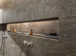 Ro'Ma Carrelage Carrelage effet Pierre Quartzite Gris Roche 60x30x0,9 cm Brut Salvero - Sol extérieur (vendu par carton de 1,26 m²) - RO'MA CARREL- Carrelage Extérieur Et Terrasse