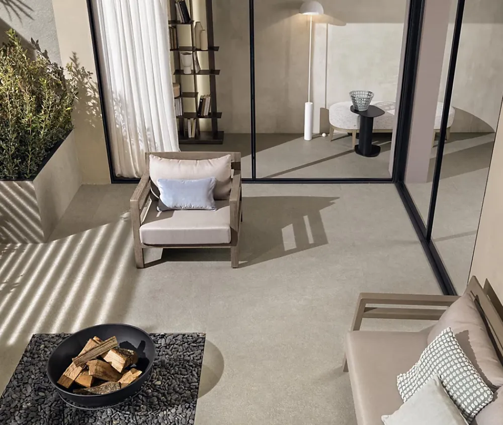 Ro'Ma Carrelage Carrelage Sol Effet Pierre<Carrelage effet Pierre Quartzite Gris Cendré 120x120x0,9 cm Mat Venturo - Sol et mur intérieur (vendu par carton de 2,88 m²) - RO'