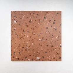 Gioia Materia Carrelage effet Terrazzo COCCIO 60x60 rectifié Terra - Les Carreaux de Jean- Carrelage Sol Effet Terrazzo