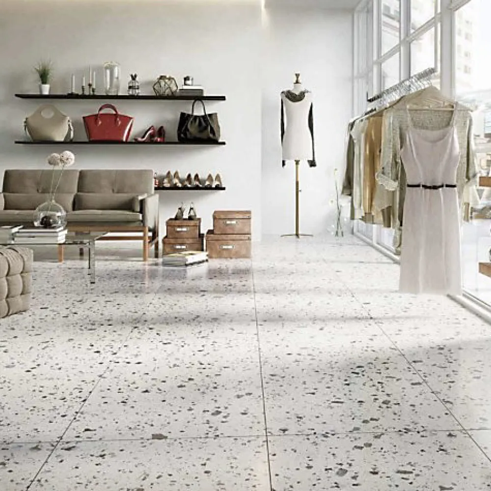Les Carreaux De Jean Carrelage Sol Effet Terrazzo<Carrelage Effet Terrazzo VENICE 60x60 White - Les Carreaux de Jean
