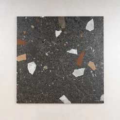 Tinker Carrelage Effet Terrazzo STRACCIATELLA 60x60 Noir - Les Carreaux de Jean- Carrelage Sol Effet Terrazzo