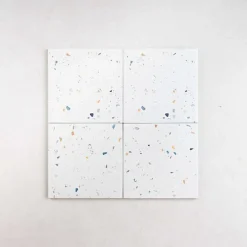 Les Carreaux De Jean Carrelage Effet Terrazzo COLOR DROPS 18,5x18,5 Off White - Les Carreaux de Jean- Carrelage Sol Effet Terrazzo|Carrelage Sol Pour Cuisine
