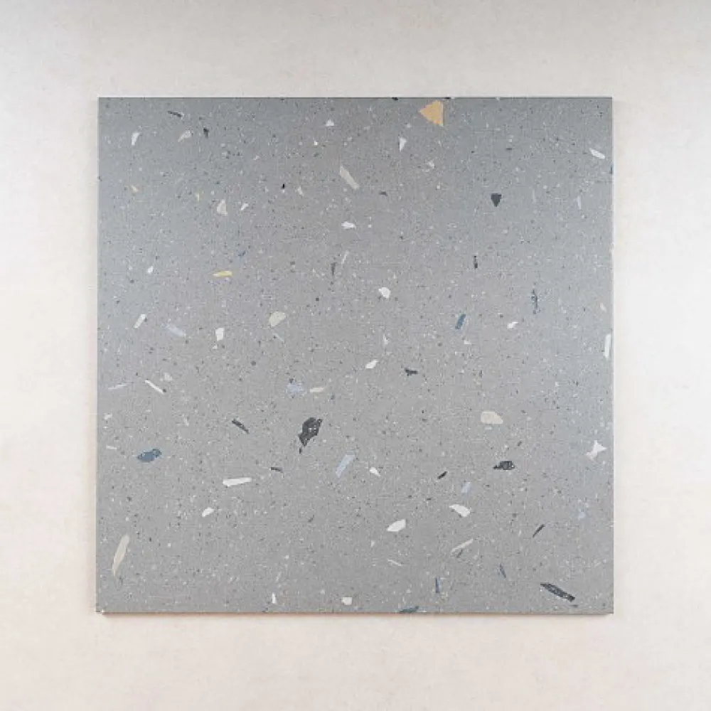 Les Carreaux De Jean Carrelage Effet Terrazzo CROCCANTE 120x120 Arandano - Les Carreaux de Jean- Carrelage Sol Effet Terrazzo
