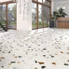 Tinker Carrelage Effet Terrazzo STRACCIATELLA 60x60 Blanc - LES CARREAUX DE JEAN- Carrelage Sol Effet Terrazzo