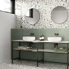 Les Carreaux De Jean  Carrelage effet Terrazzo Vert STAY 20x20 Green - Les Carreaux de Jean- Carrelage Sol Pour Cuisine|Carrelage Sol Effet Terrazzo